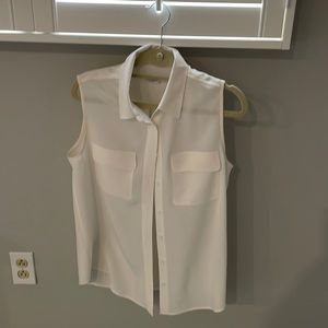 Sleeveless silk top in size small